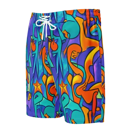 Surreal Movements on a Men's Board Shorts