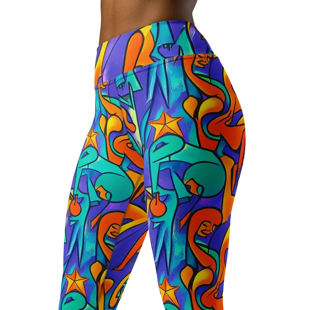 Surreal Movements on Yoga Leggings — Left Front
