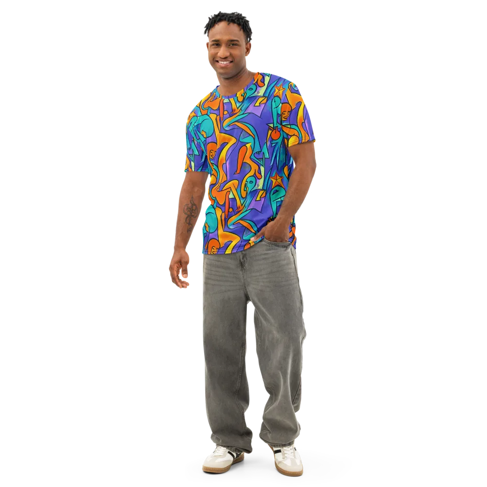 Surreal Movements on Men's Cotton Crew Neck T-Shirt — Front