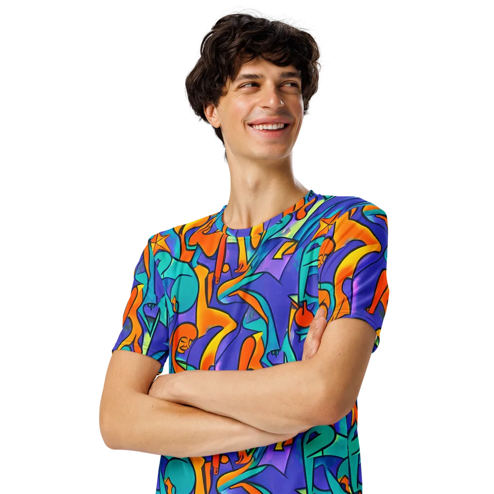Surreal Movements on Men's Crew Neck T-Shirt — Left Front