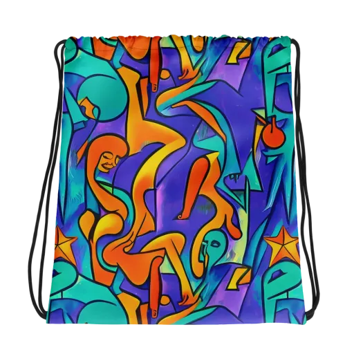 Surreal Movements on a Drawstring Bag