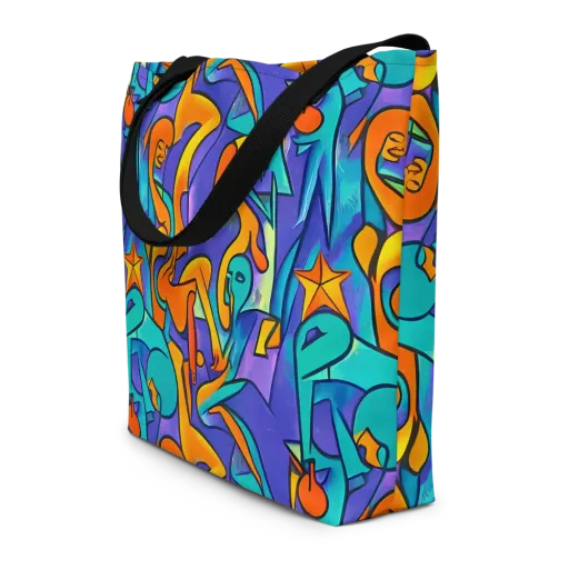 Surreal Movements on a Large Tote Bag W/ Pocket