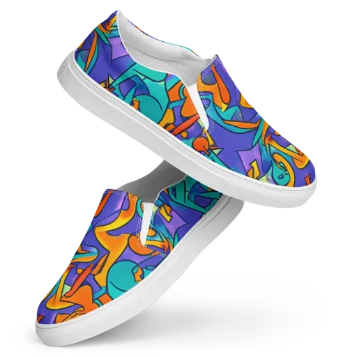 Surreal Movements on a Women's Slip-On Canvas Shoes