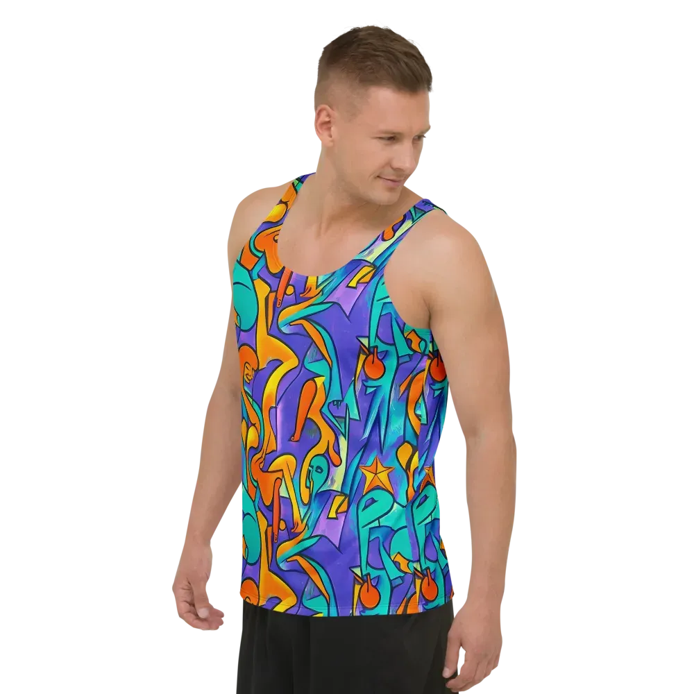 Surreal Movements on Men's Tank Top — Left Front