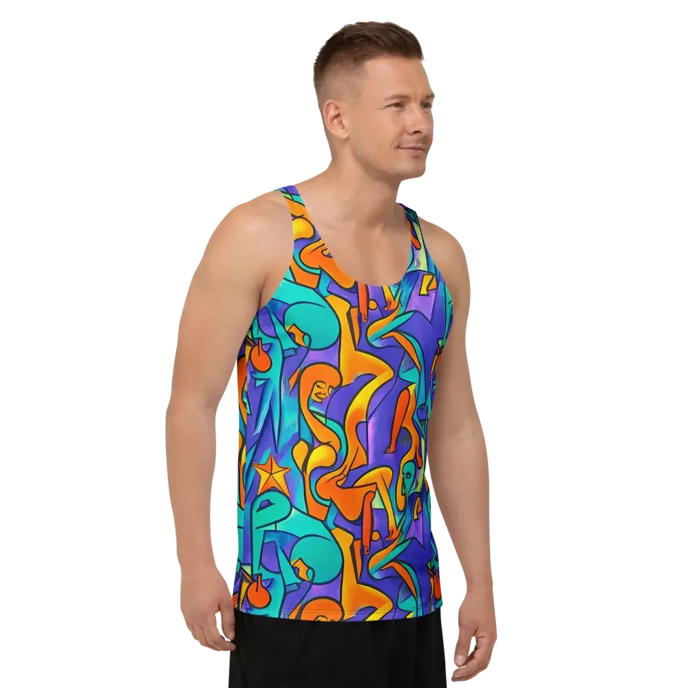 Surreal Movements on Men's Tank Top — Right Front