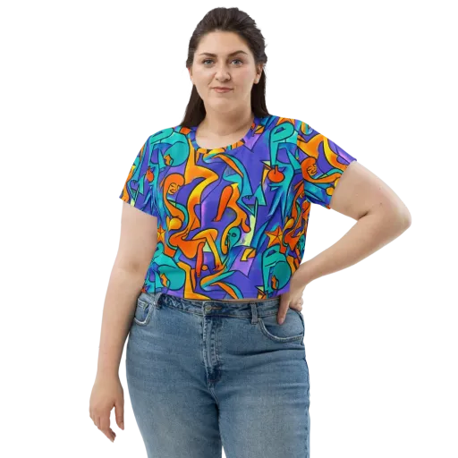 Surreal Movements on a Crop Tee