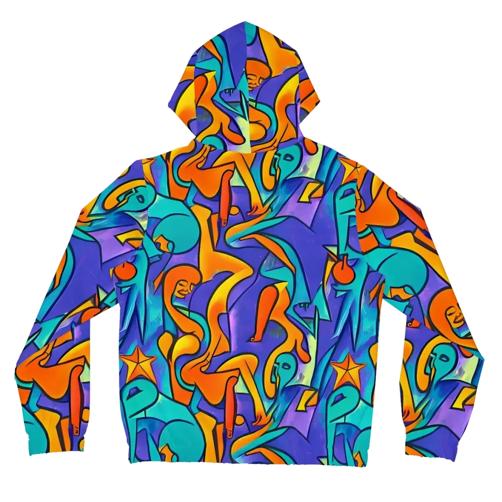 Surreal Movements on Women's Full-Zip Hoodie — Back