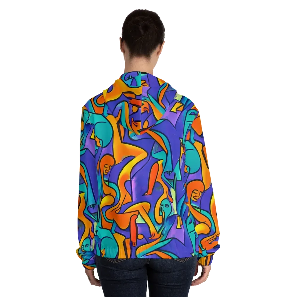 Surreal Movements on Women's Full-Zip Hoodie — Back On Person