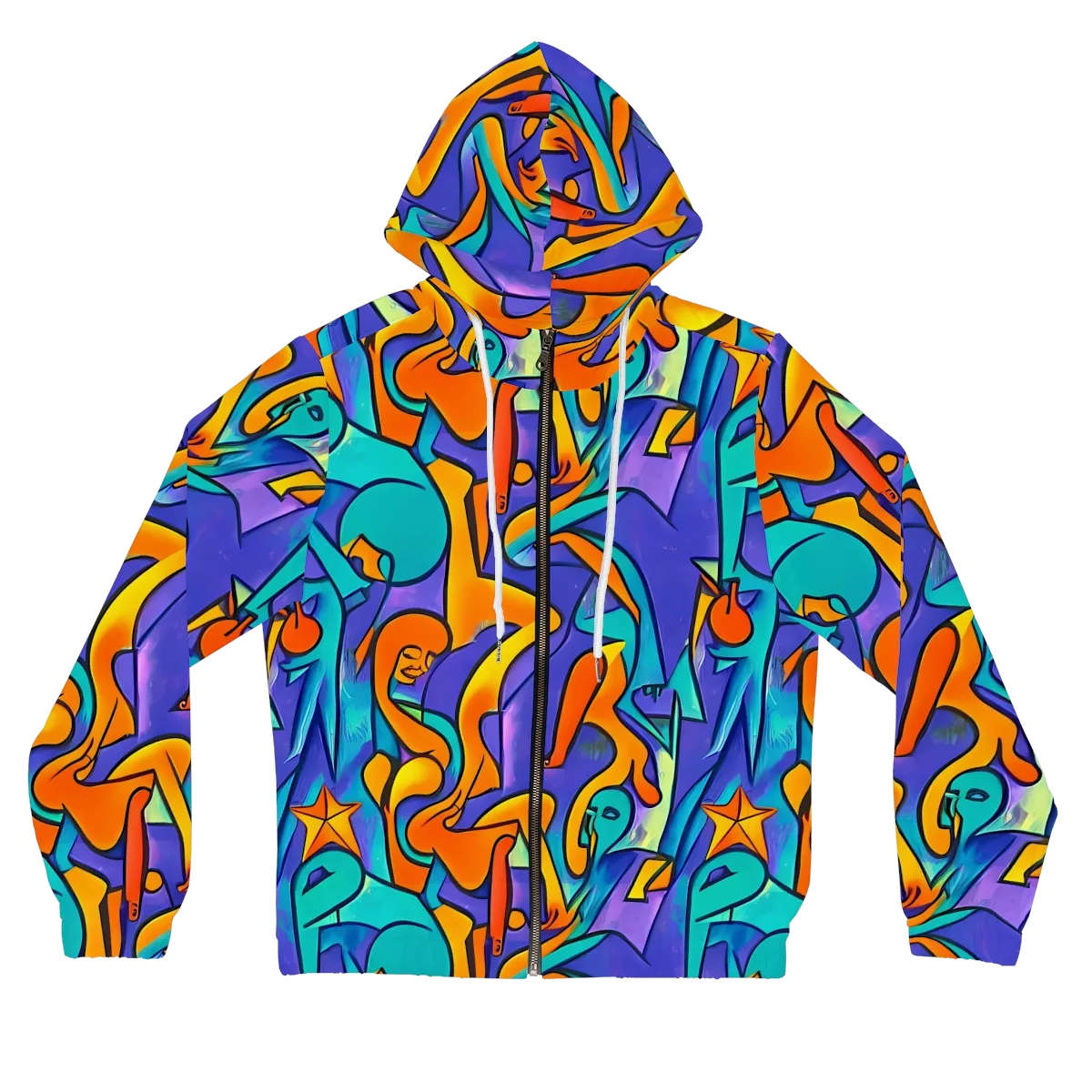 Surreal Movements on Women's Full-Zip Hoodie — Front