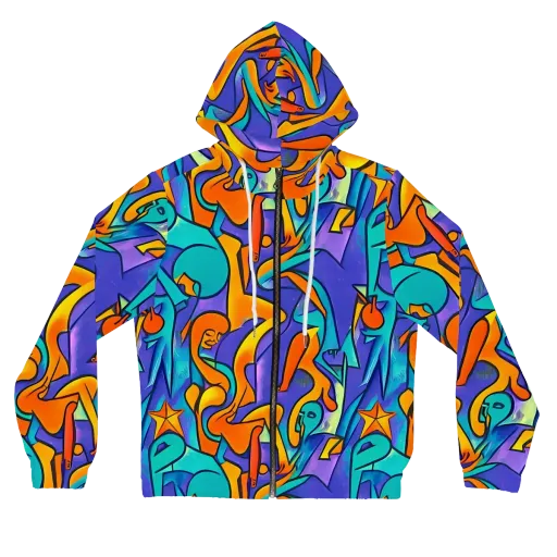 Surreal Movements on a Women's Full-Zip Hoodie