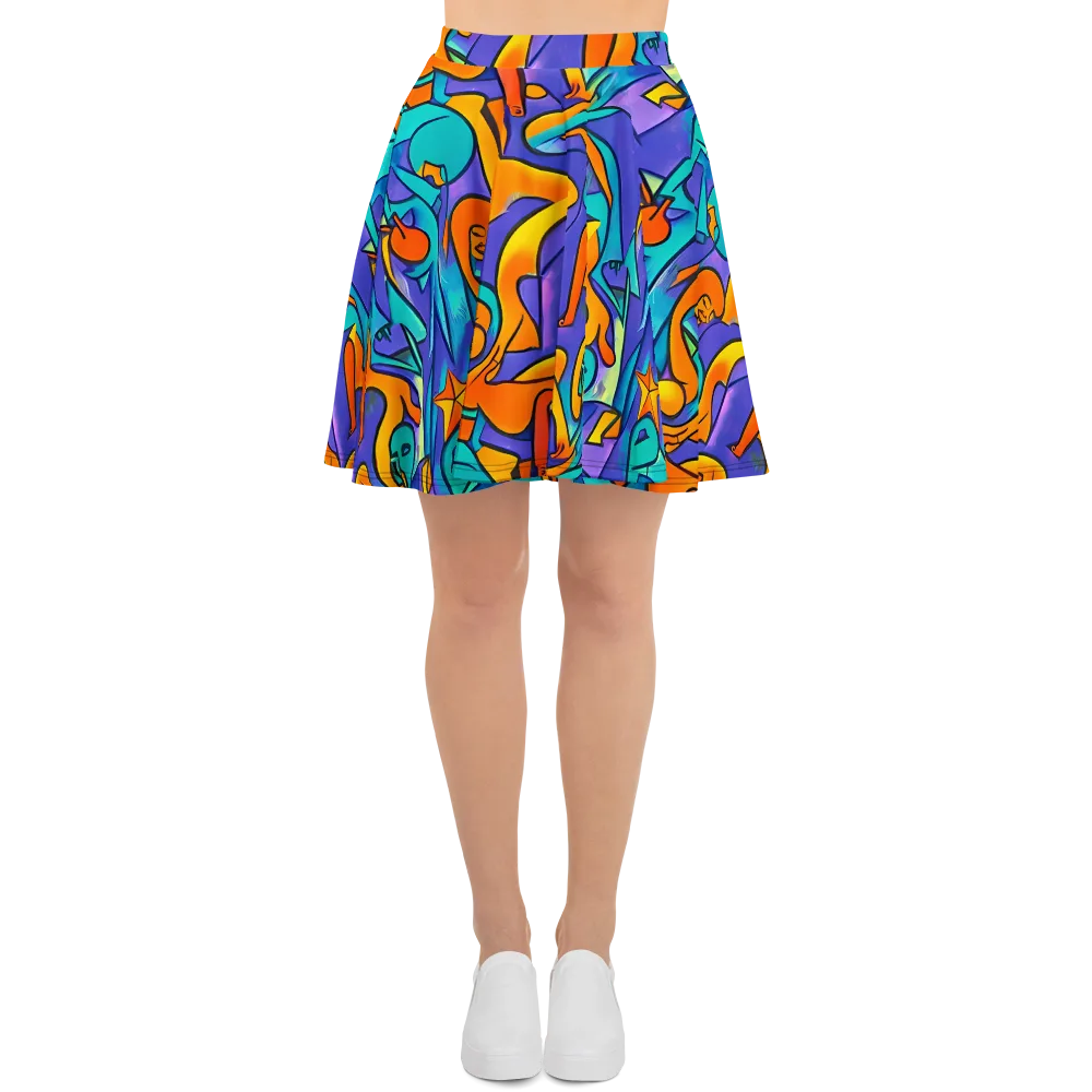 Surreal Movements on Skater Skirt — Front