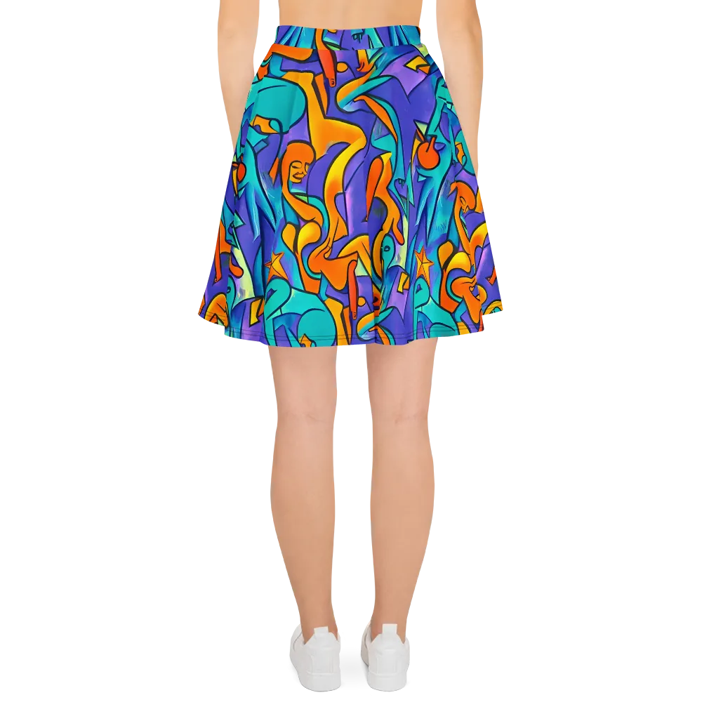 Surreal Movements on Skater Skirt — Back