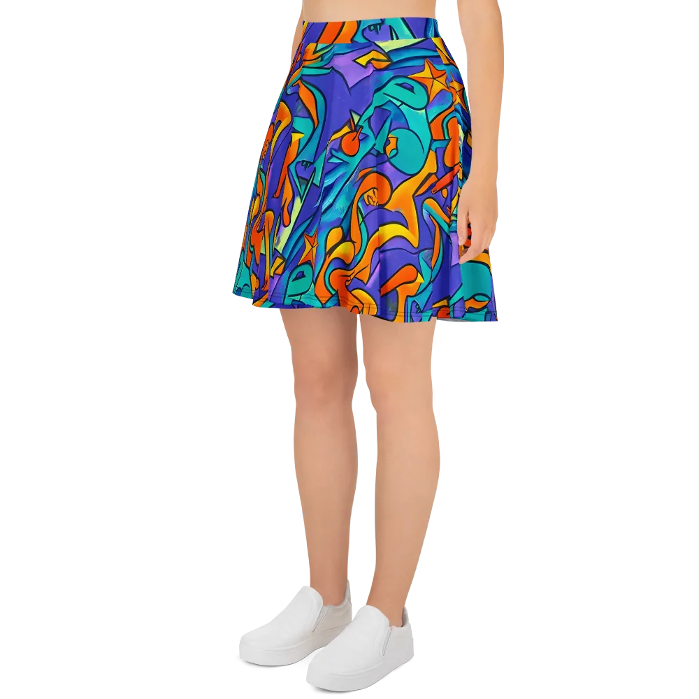 Surreal Movements on Skater Skirt — Left