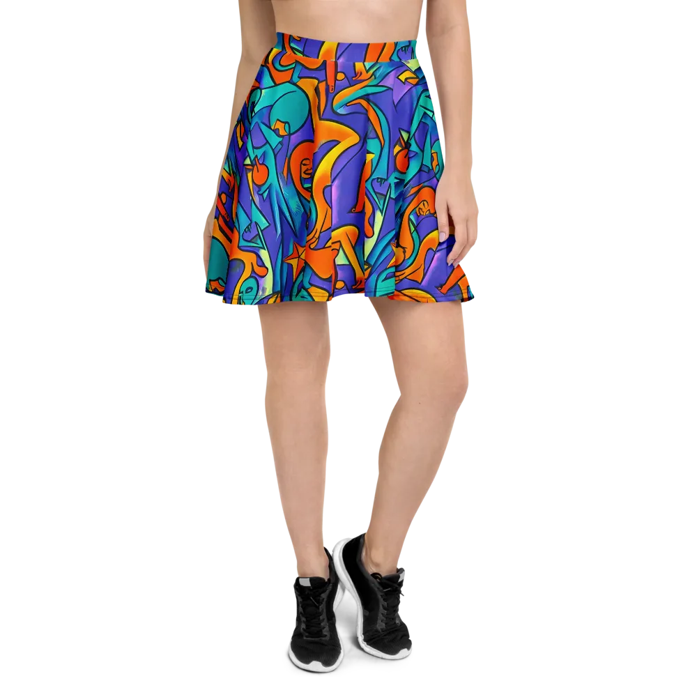 Surreal Movements on Skater Skirt — Front