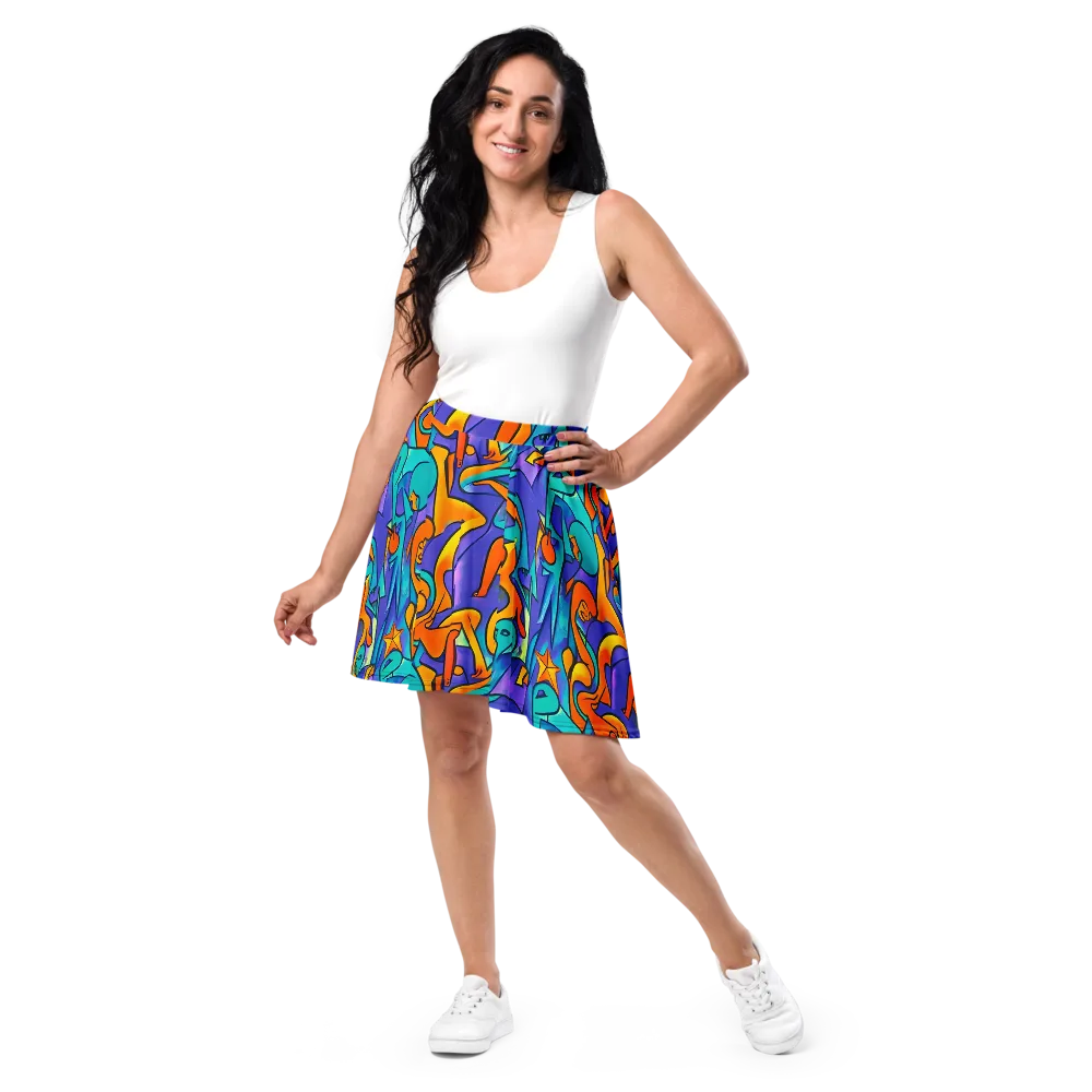 Surreal Movements on Skater Skirt — Front