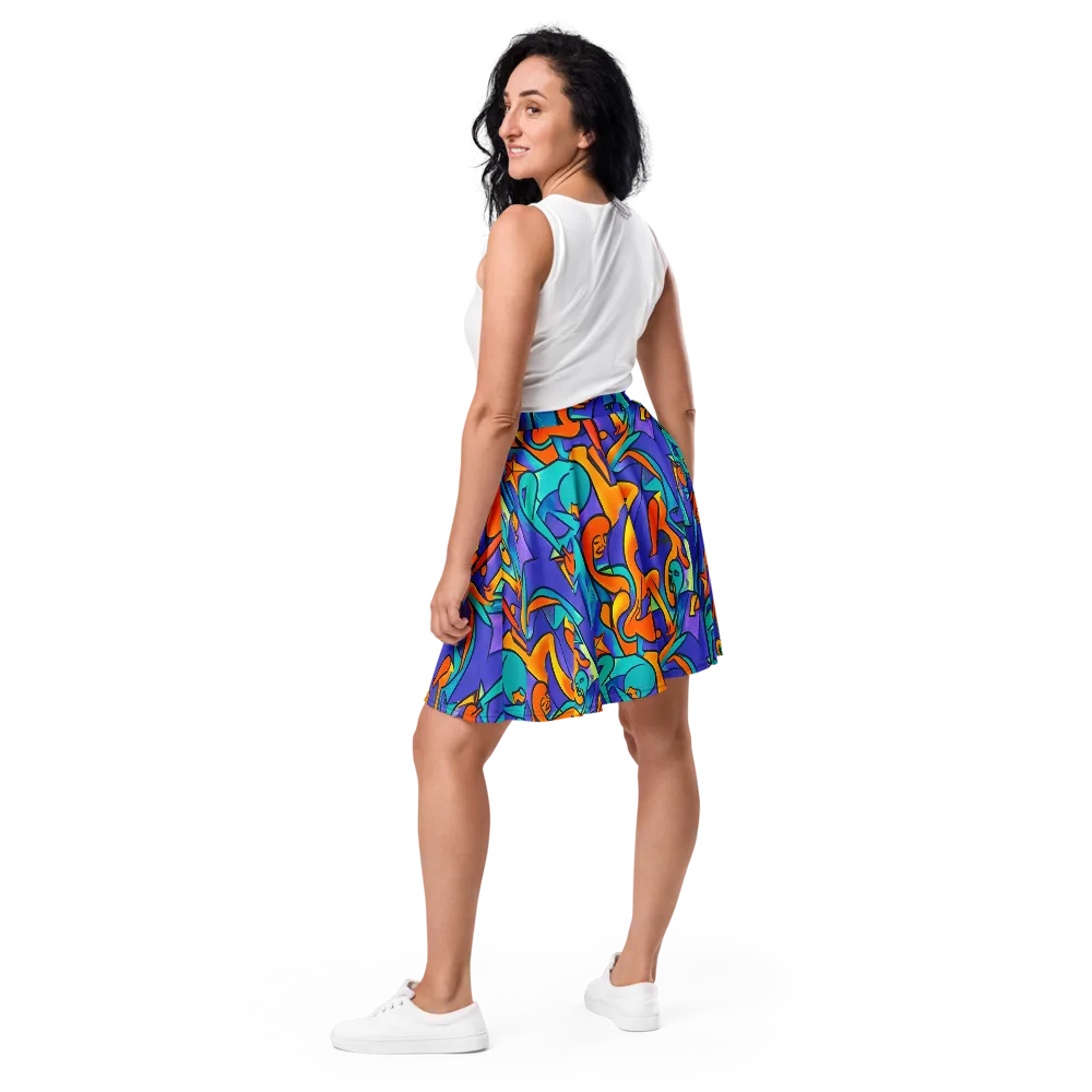Surreal Movements on Skater Skirt — Back