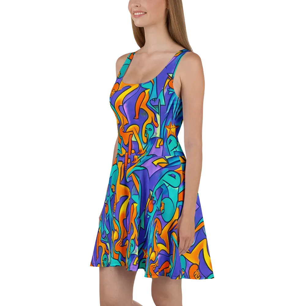 Surreal Movements on Skater Dress — Left