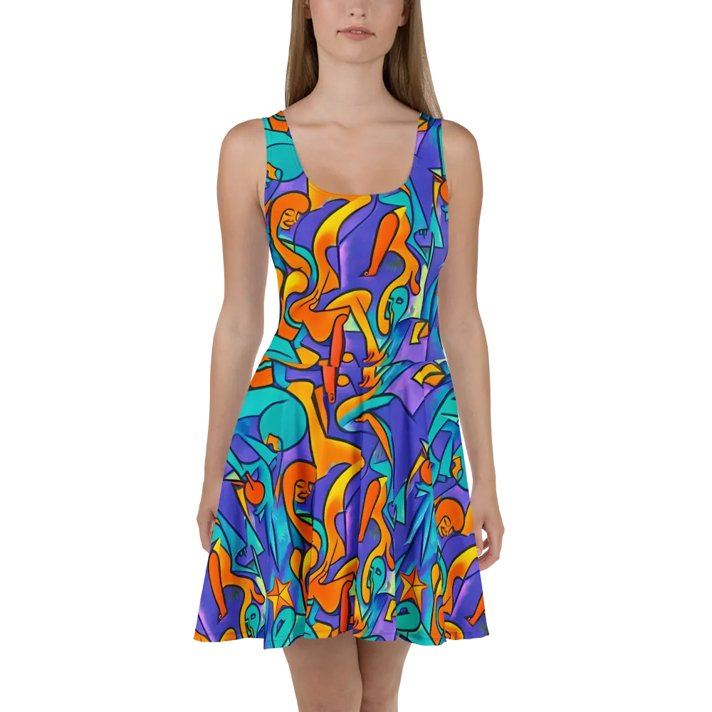 Surreal Movements on Skater Dress — Front