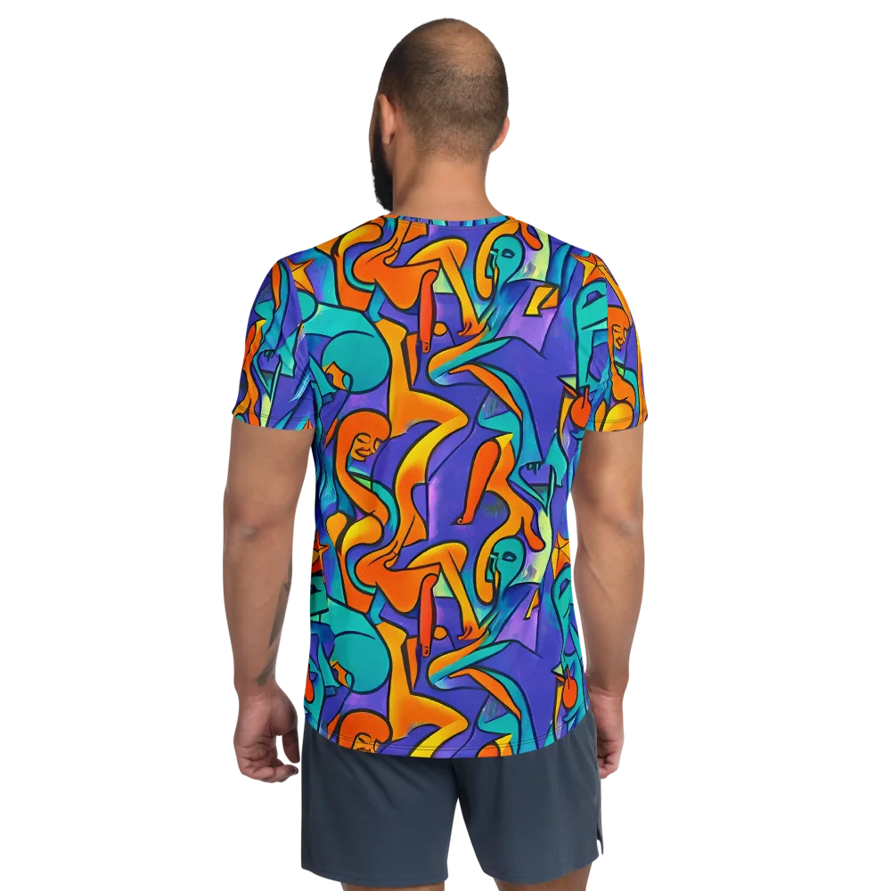 Surreal Movements on Men's Athletic T-Shirt — Back