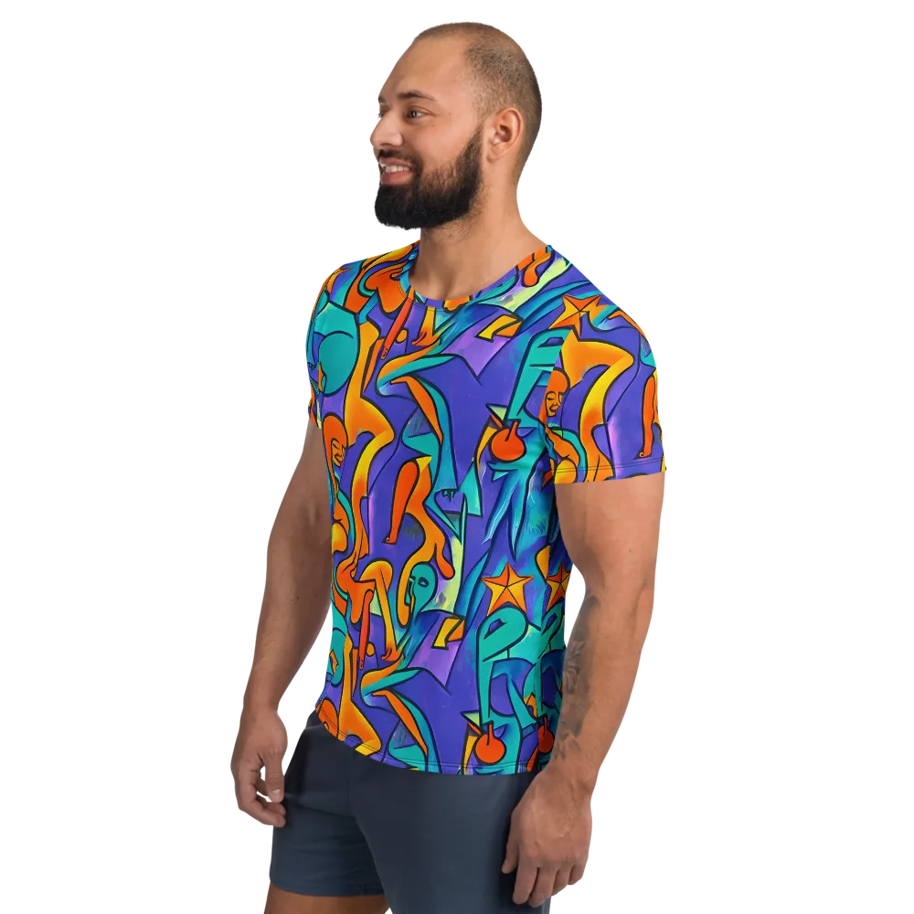 Surreal Movements on Men's Athletic T-Shirt — Left