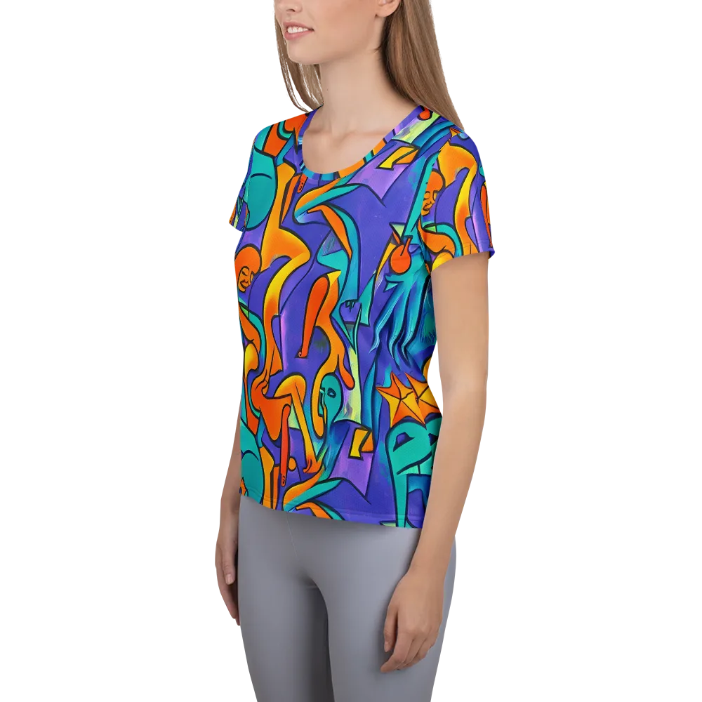 Surreal Movements on Women's Athletic T-Shirt — Left