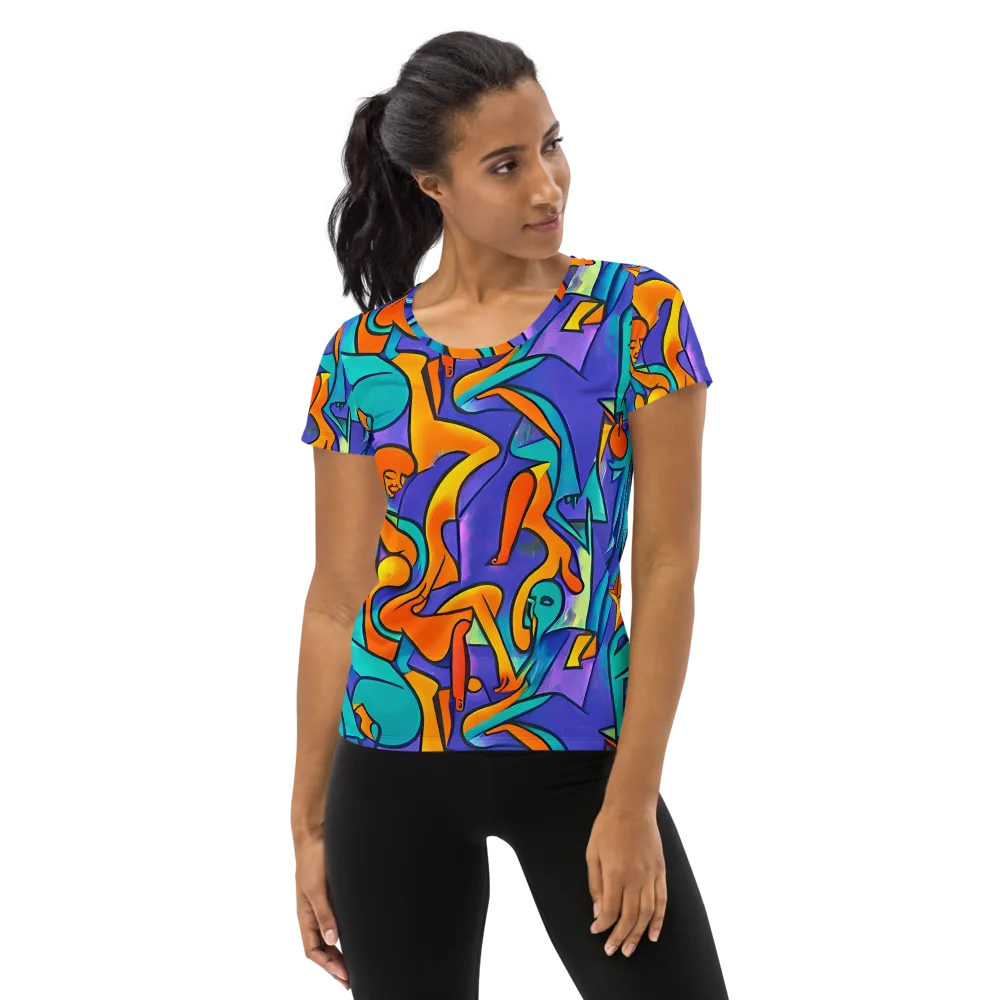 Surreal Movements on Women's Athletic T-Shirt — Front