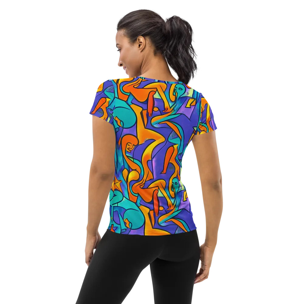 Surreal Movements on Women's Athletic T-Shirt — Back