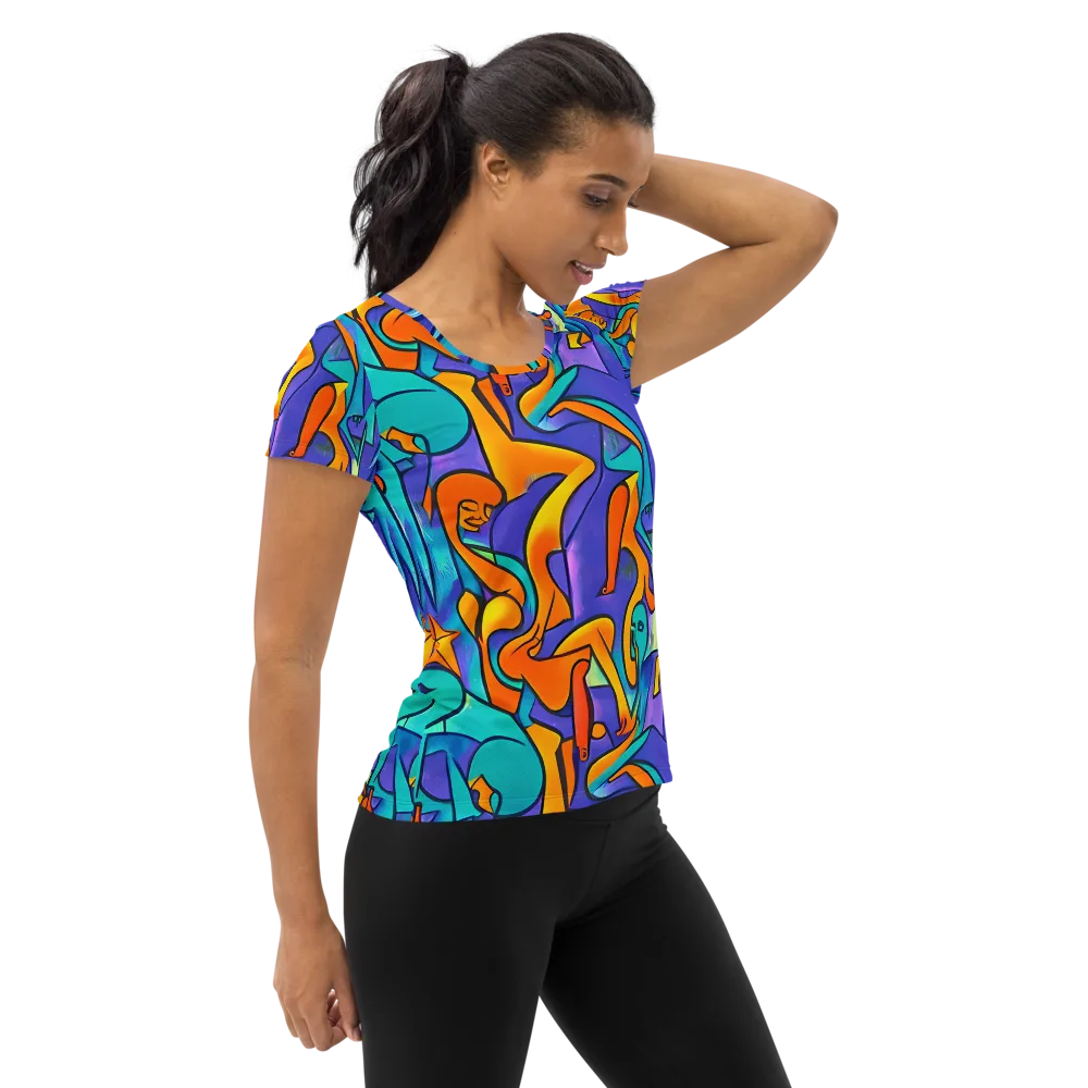 Surreal Movements on Women's Athletic T-Shirt — Right