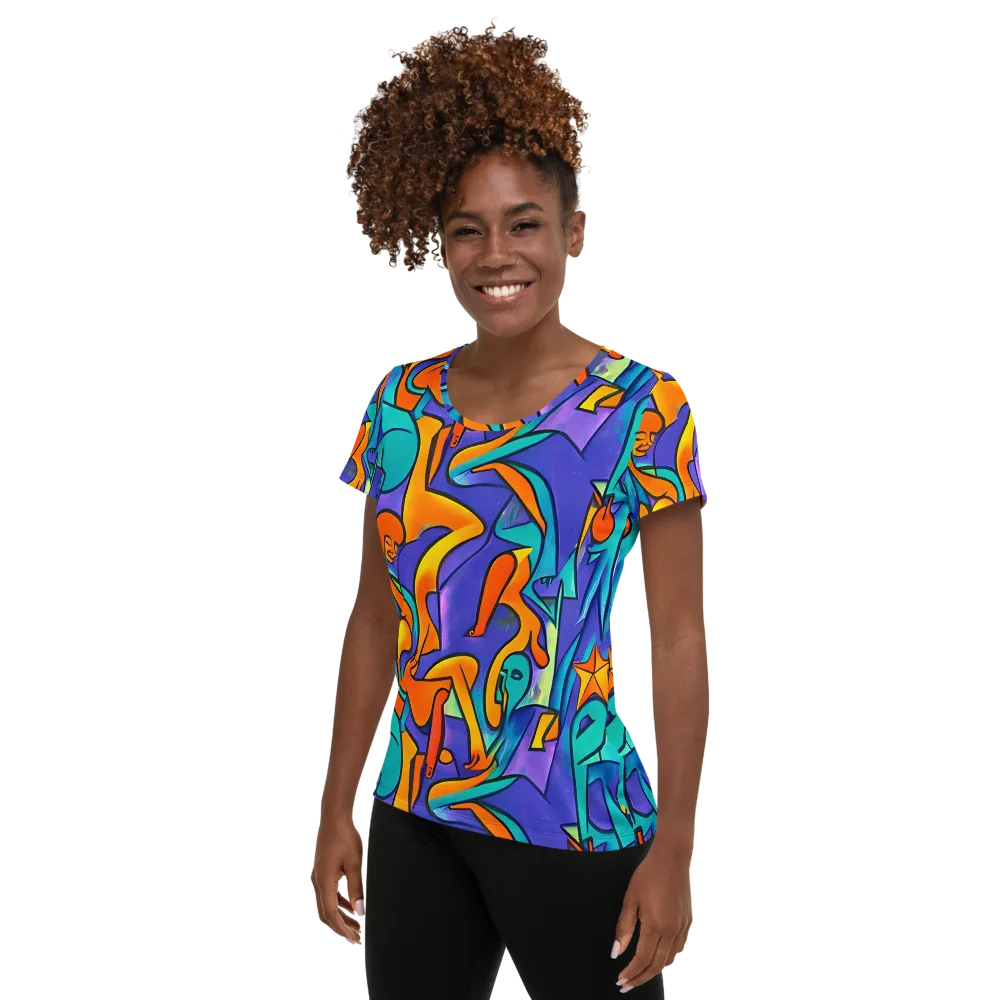 Surreal Movements on Women's Athletic T-Shirt — Left