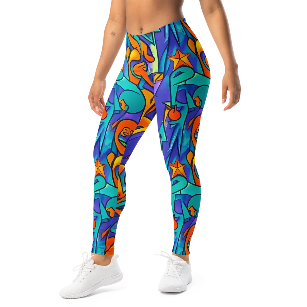 Surreal Movements on Leggings — Left Front