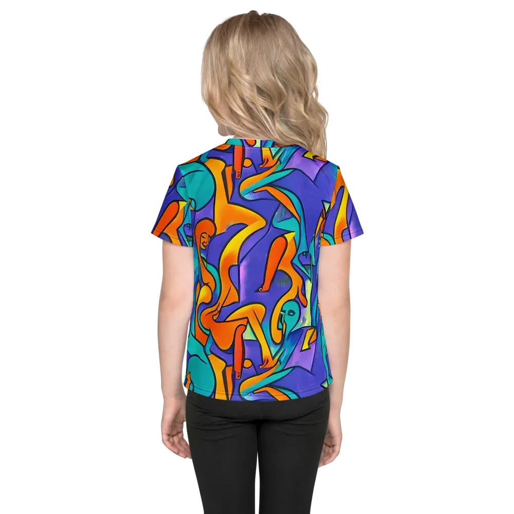 Surreal Movements on Kids Crew Neck T-Shirt — Back