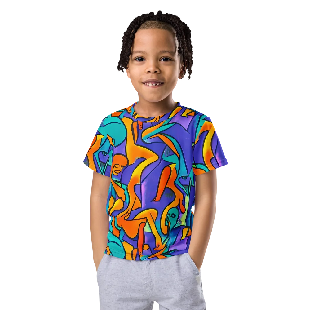 Surreal Movements on Kids Crew Neck T-Shirt — Front