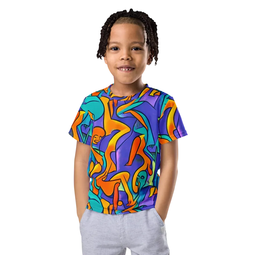 Surreal Movements on Kids Crew Neck T-Shirt — Front