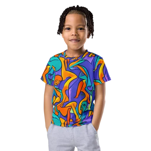 Surreal Movements on a Kids Crew Neck T-Shirt
