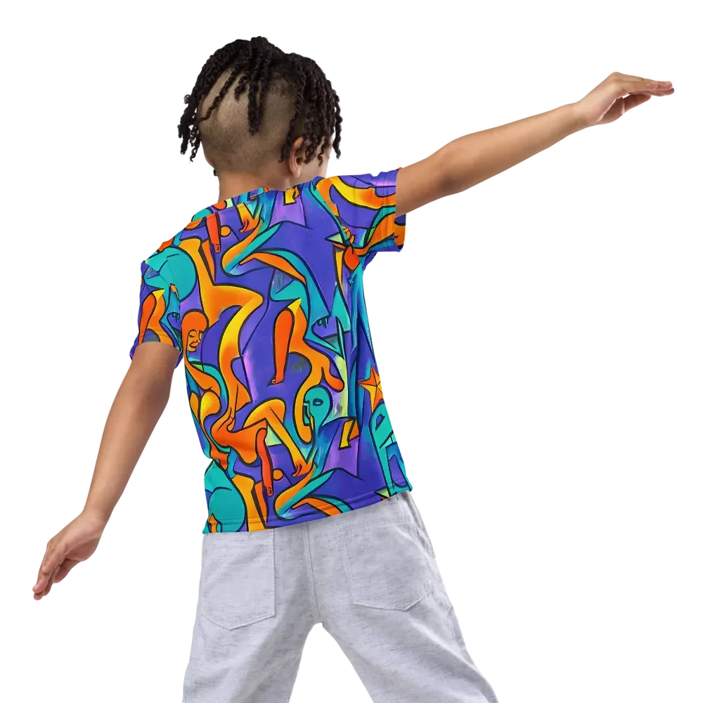 Surreal Movements on Kids Crew Neck T-Shirt — Back