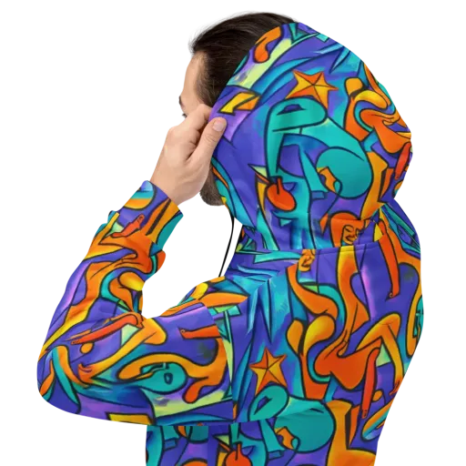 Surreal Movements on a Hoodie