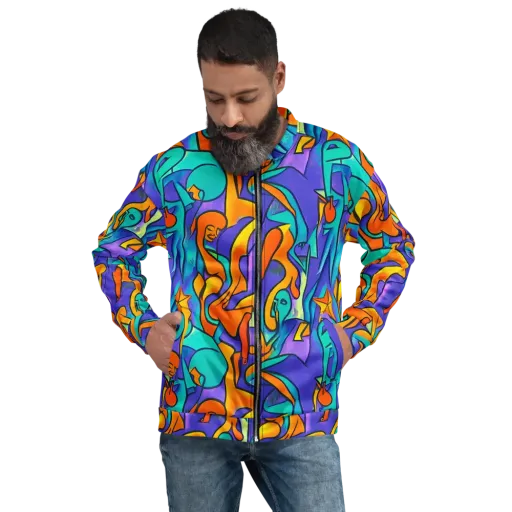 Surreal Movements on a Bomber Jacket