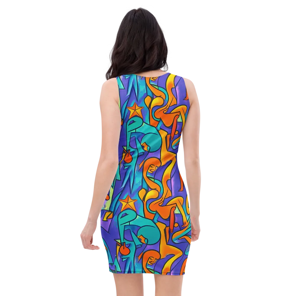 Surreal Movements on Bodycon Dress — Back