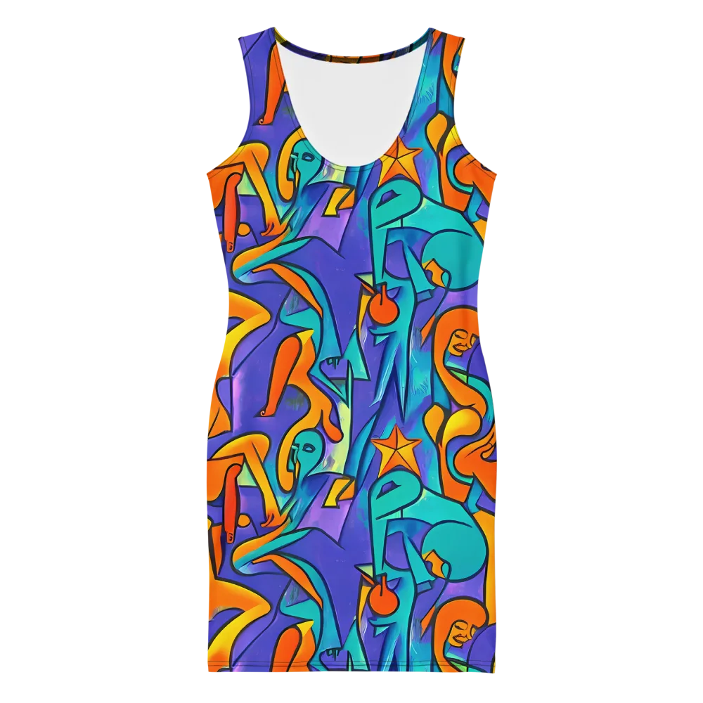 Surreal Movements on Bodycon Dress — Front