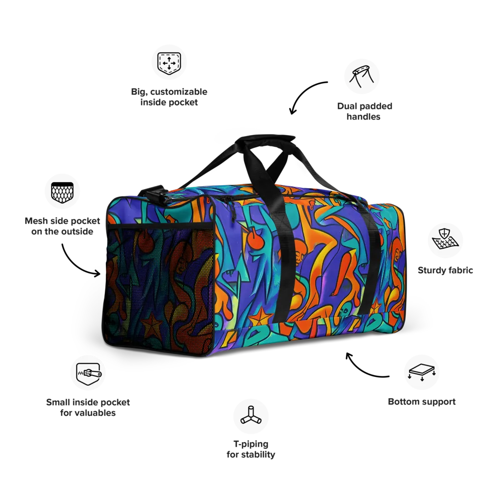 Surreal Movements on Duffle Bag — Right Front
