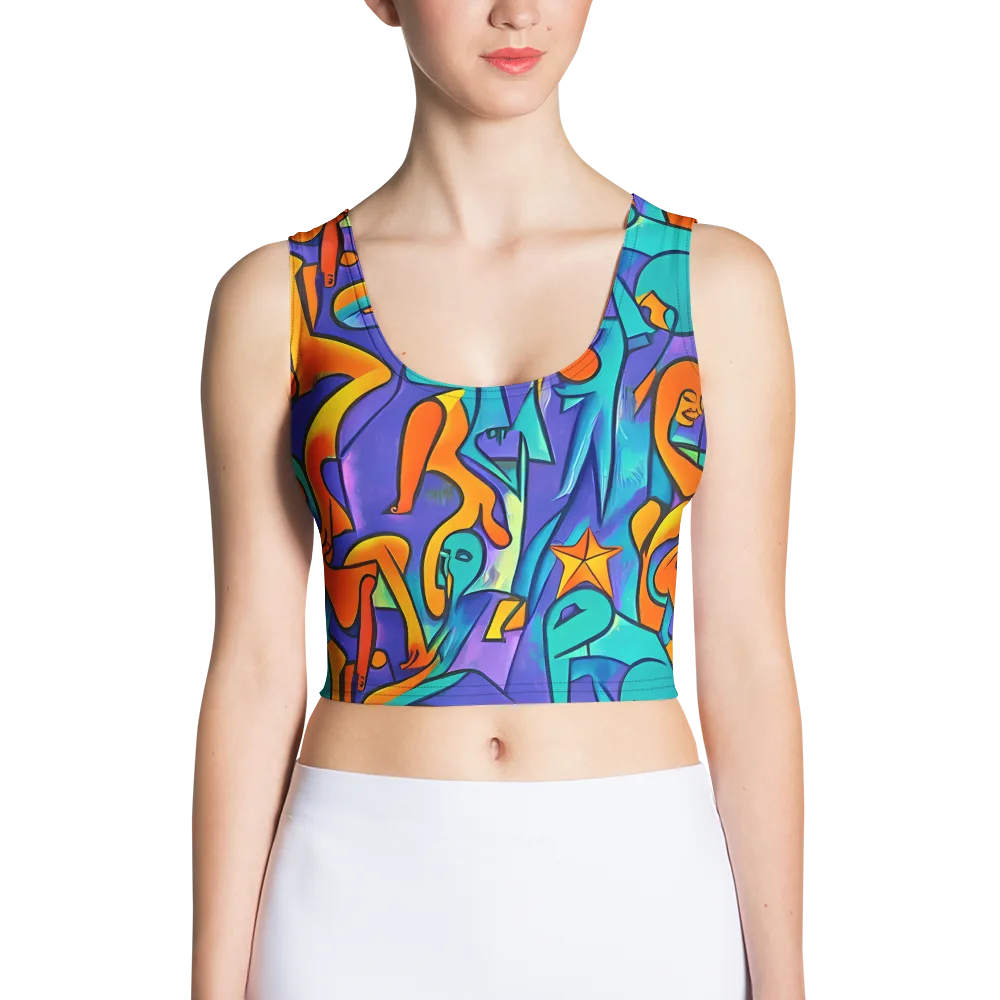 Surreal Movements on Crop Top — Front