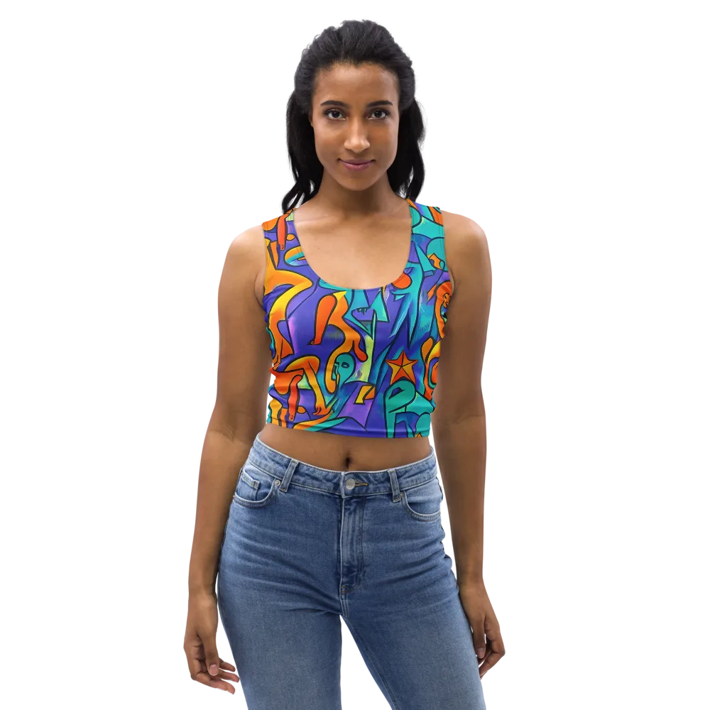 Surreal Movements on Crop Top — Front