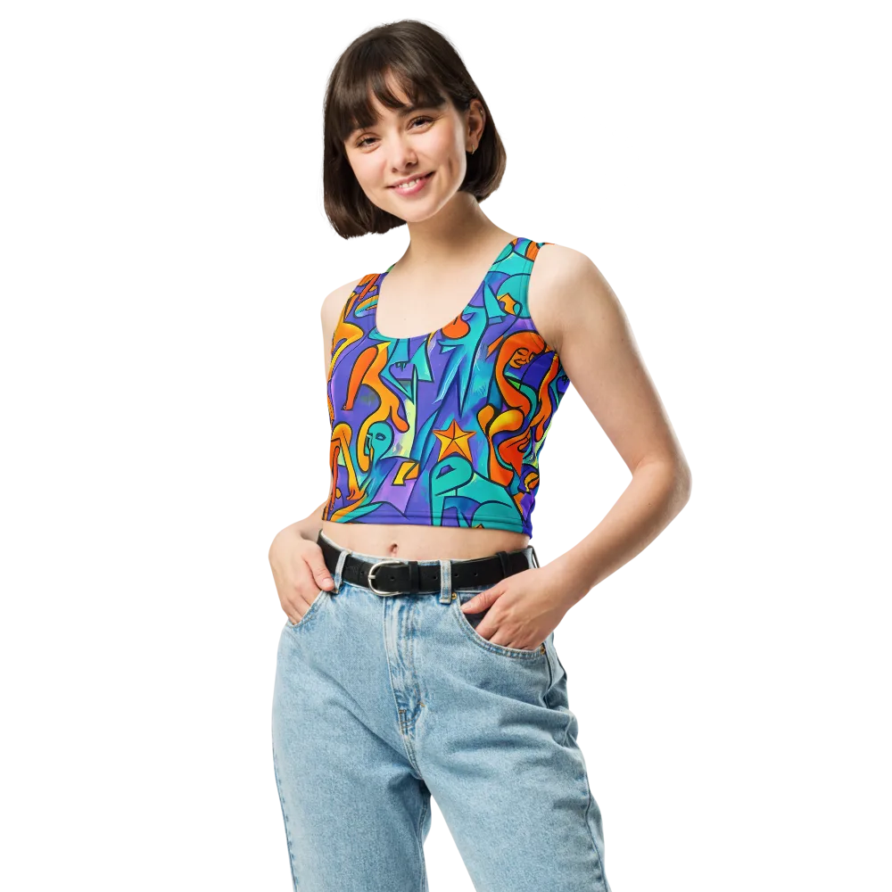 Surreal Movements on Crop Top — Front