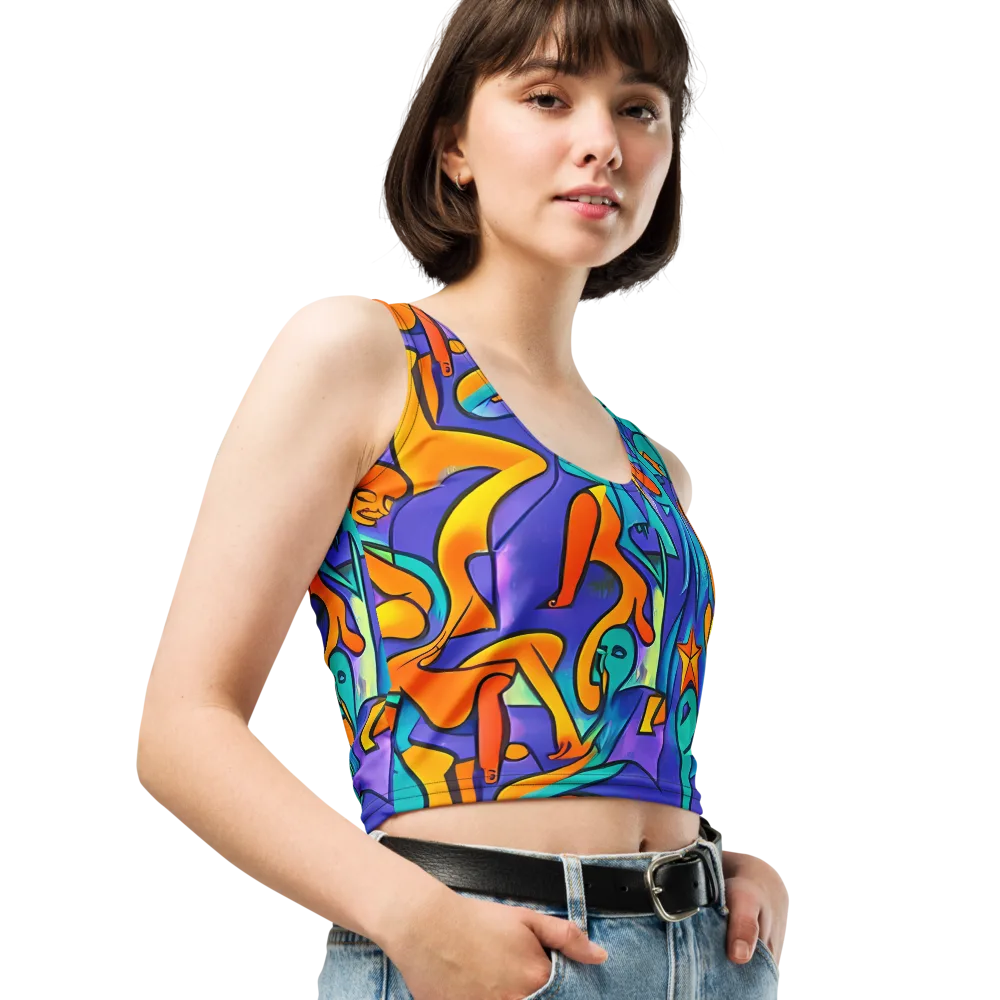 Surreal Movements on Crop Top — Right Front