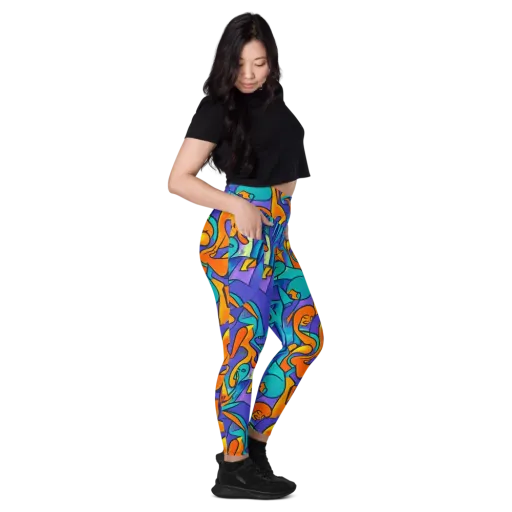 Surreal Movements on a Leggings with Pockets
