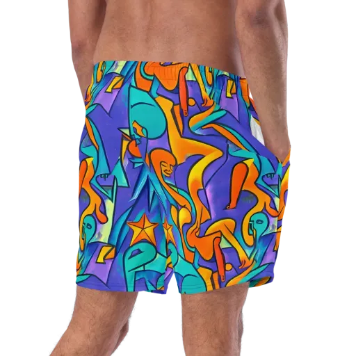 Surreal Movements on a Swim Trunks