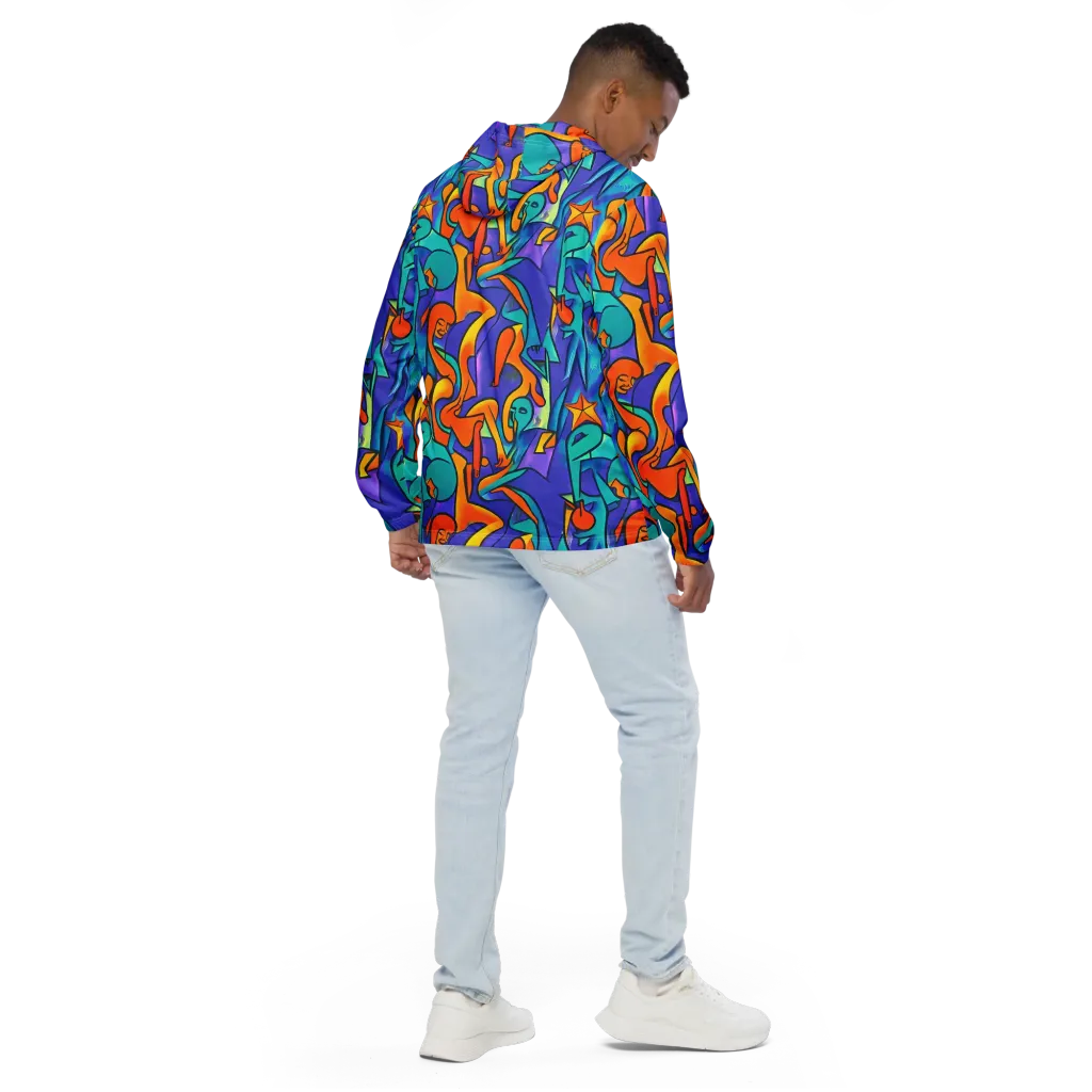 Surreal Movements on Men's Windbreaker — Back
