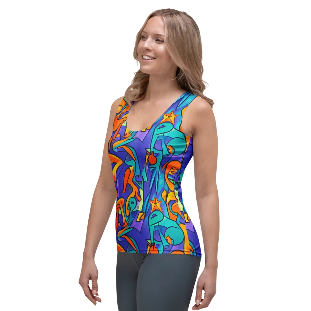 Surreal Movements on Women's Tank Top — Left Front