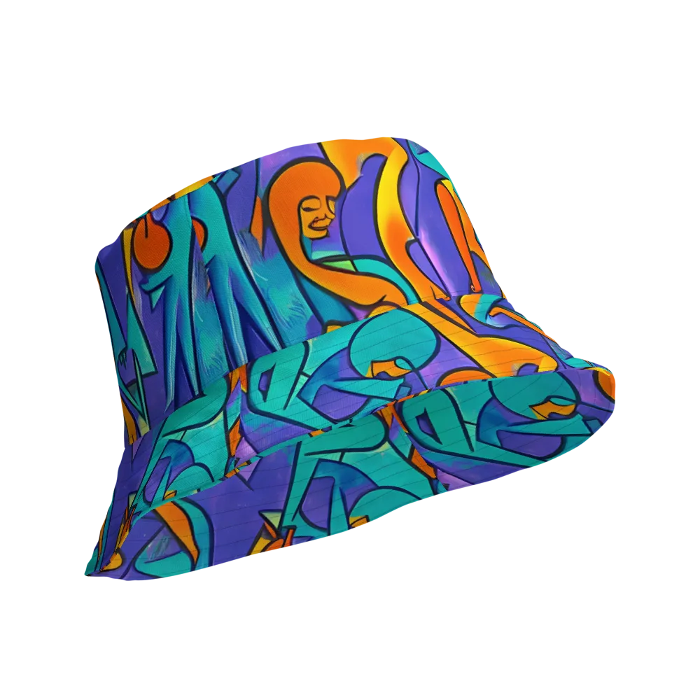 Surreal Movements on Reversible Bucket Hat — Product details Outside