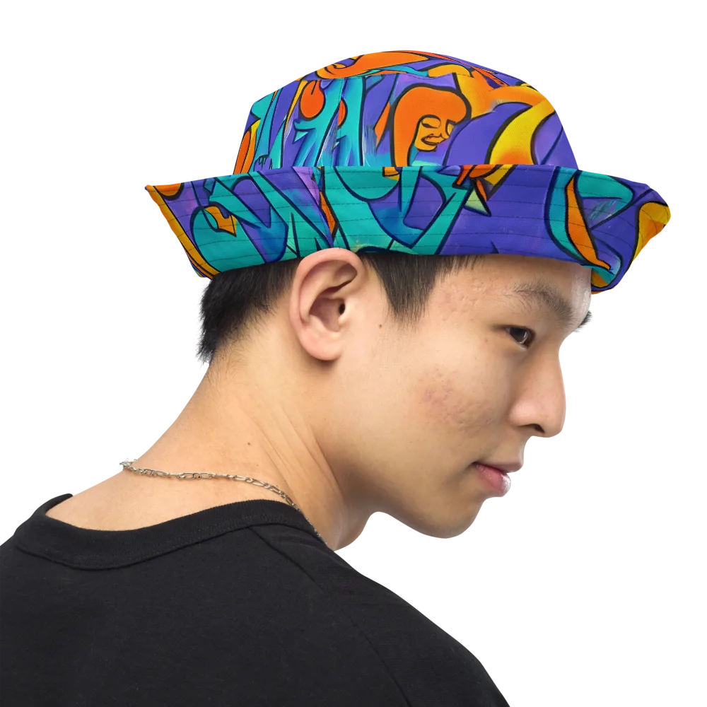 Surreal Movements on Reversible Bucket Hat — Right Outside